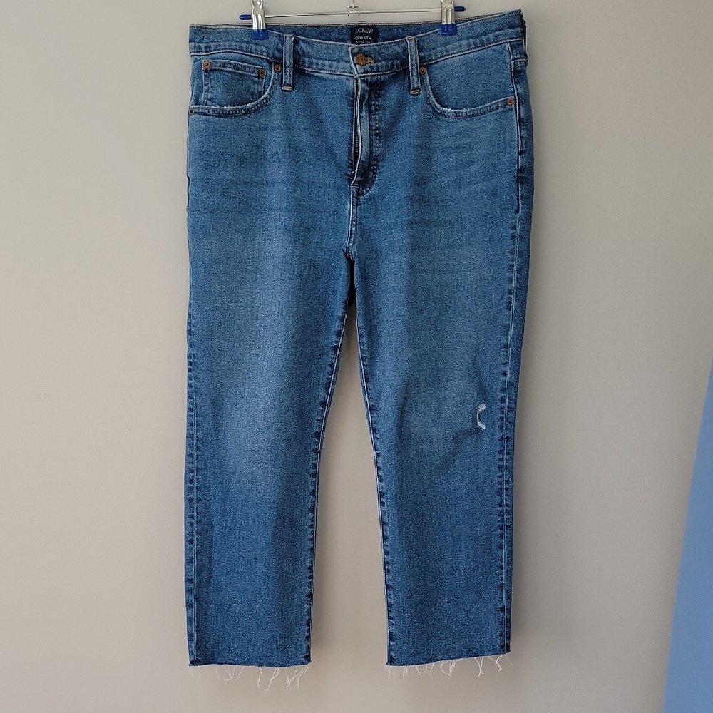 J Crew Straight Jeans Size 31p, 35 Inch Waist